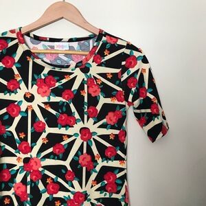 Lularoe XS Julia dress floral striped spring print